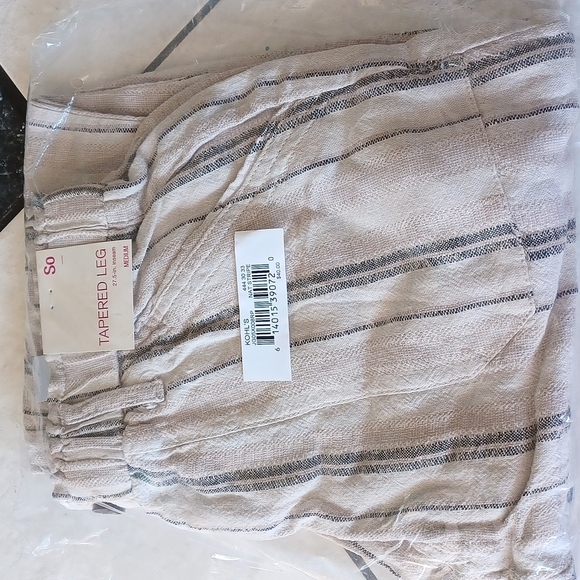 So Linen Pants, striped, natural, Medium - Picture 2 of 6